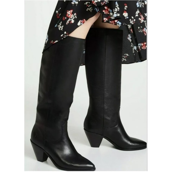 FRYE | LILA SLOUCH LEATHER PULL-ON POINTED BOOTS - Picture 8 of 16